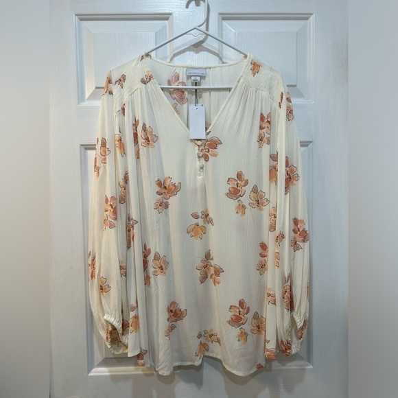 Liz Claiborne NWT Tunic Blouse Lightweight Beachy Cottagecore Popover Sz 3X - Picture 1 of 7